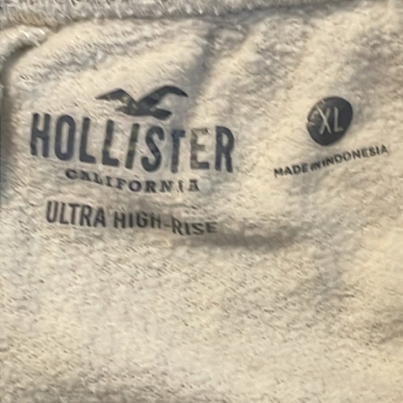🌹HOLLISTER GRAY ULTRA HIGH-RISE LOGO WAIST JOGGERS - Picture 7 of 8